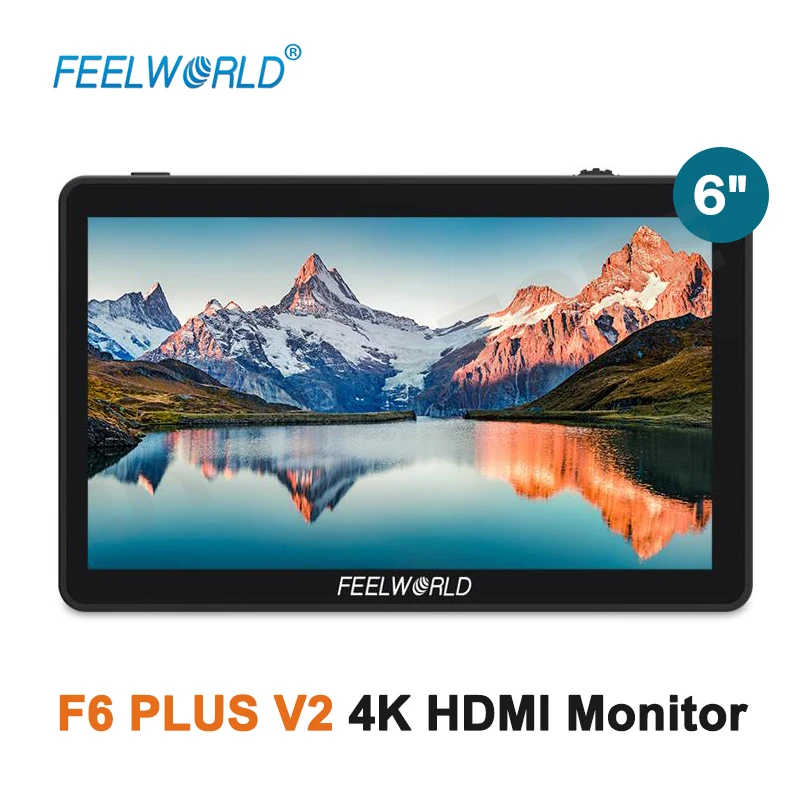 Feelworld F6 Plus V2 Monitor Da 6 Pollici 3D Lut 4K-Hdmi Touch Screen Ips Fhd 1920X1080 On Dslr Monitor Da Campo Per Fotocamere Dslr