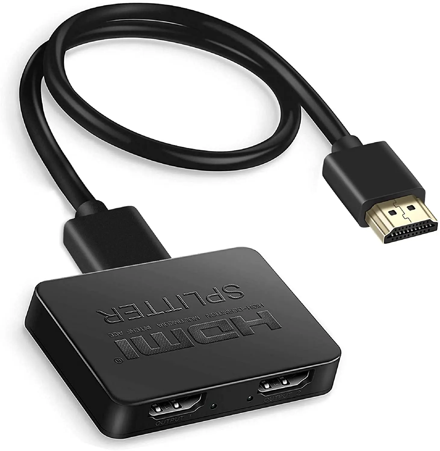 Splitter Hdmi 1 In 2 Out Splitter Hdmi Maschio-Femmina 4K Per Doppio Monitor Duplicato/Specchio 1X2 Splitter Hdmi Amplificatore Da 1 A 2
