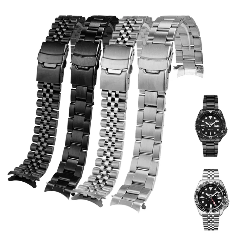 Bracciale Da Uomo In Acciaio Inossidabile Da 22Mm Per Seiko N. 5 Srpd63K1 Water Ghost Casio Pesce Spada Mdv-106 Mdv-107 Mdv-106D Mtp-Vd01 Cinturino