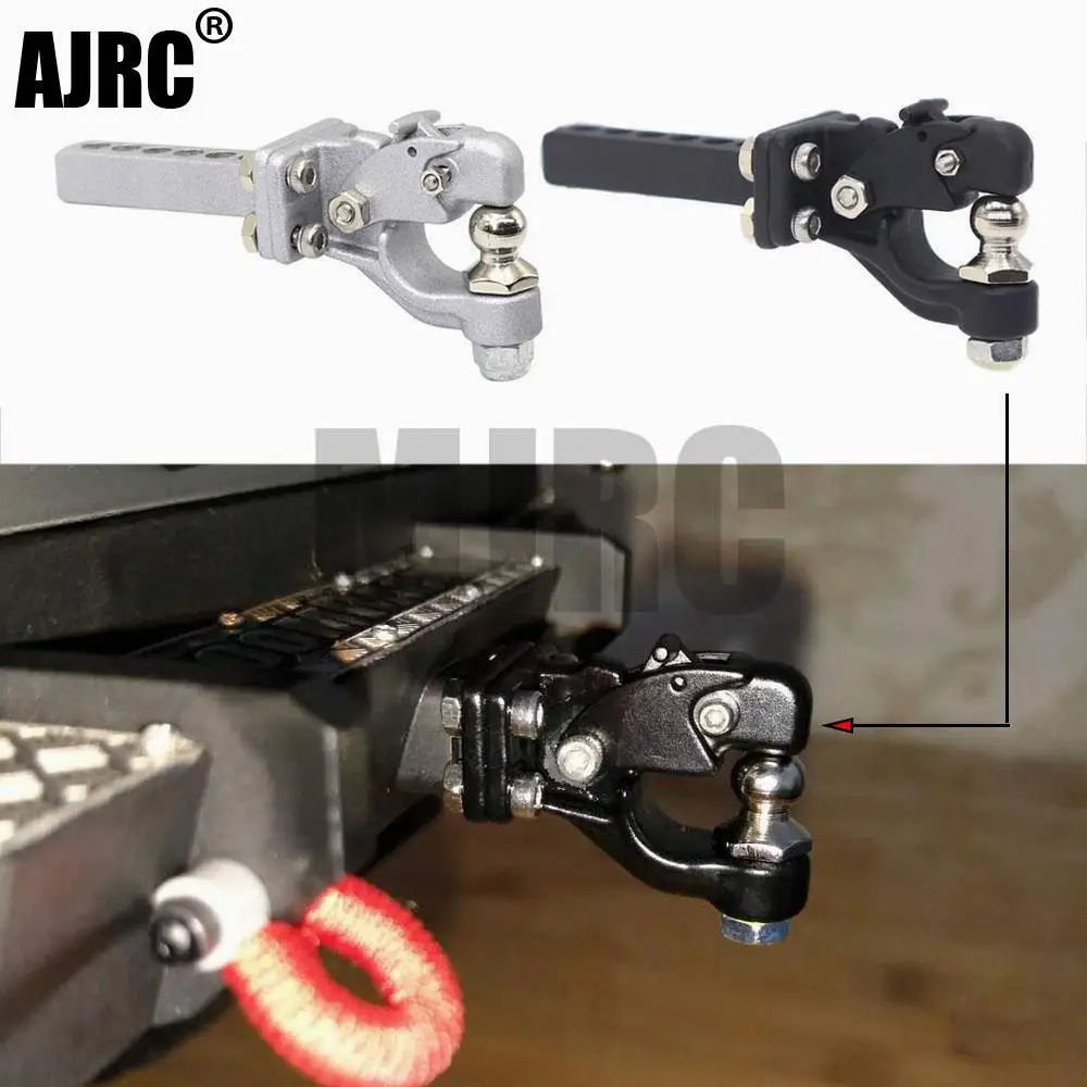 Ajrc Rc Car Metal Tow Hook Drop Hitch Ricevitore Per 1/10 Rc Crawler Traxxas Trx4 Trx-6 G63 Axial Scx10Ii 90046 D90 Parti Di Aggiornamento