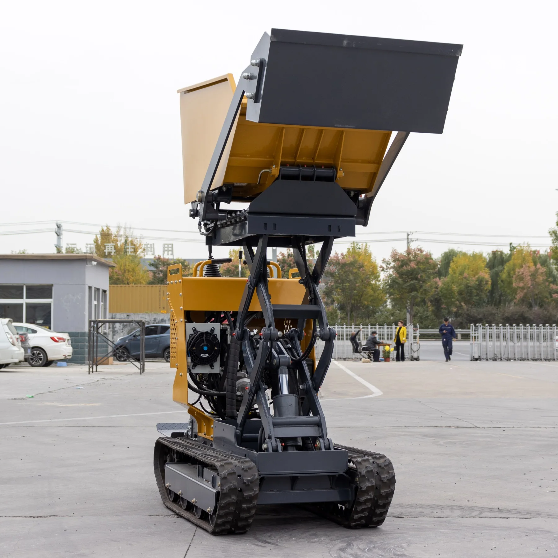 Mini Dumper Cingolato Autocaricante Dumper Sollevamento 1500Mm 13.5Hp Mini Dumper