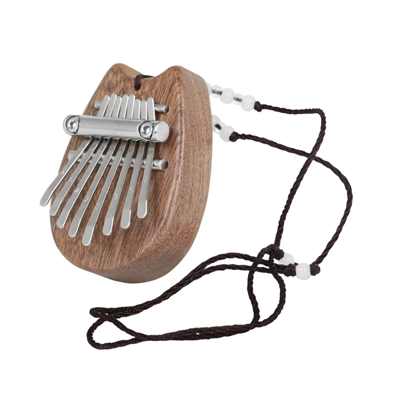 Y1Uc Portatile Tascabile In Legno Pollice Pianoforte 8 Tasti Pollice Pianoforte Kalimba Dito Musicale Pianoforte Suono Strumenti