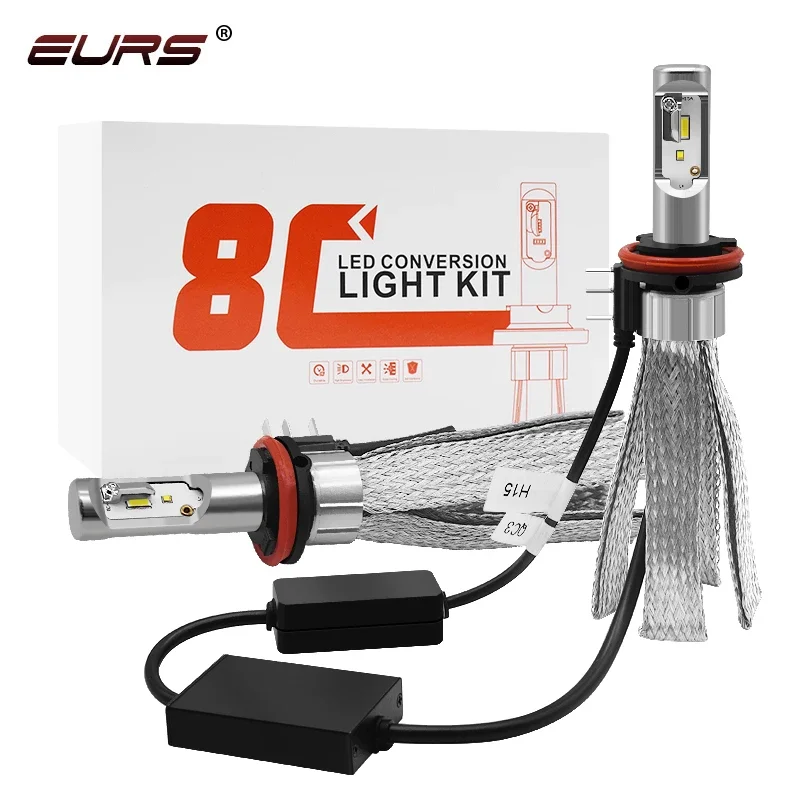 Eurs H15 Led Canbus Led H7 H11 H4 H1 Auto H7 Led Faro Per Auto 8C H3 Led 80W 8000Lm Lampadina Per Automobile Lampada H15 Lampadine A Led Fendinebbia