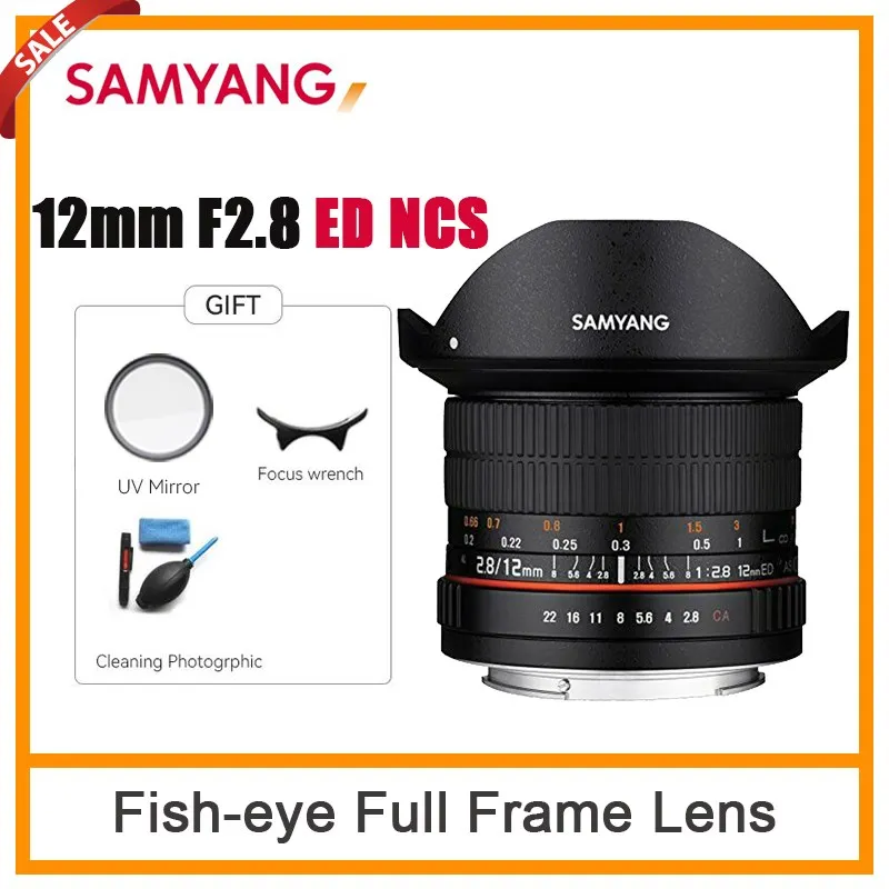 Samyang 12Mm F2.8 Ed As Ncs Fish-Eye Full Frame Lens Per Sony A/E Canon Nikon M4/3 Pentax K Mount Camera