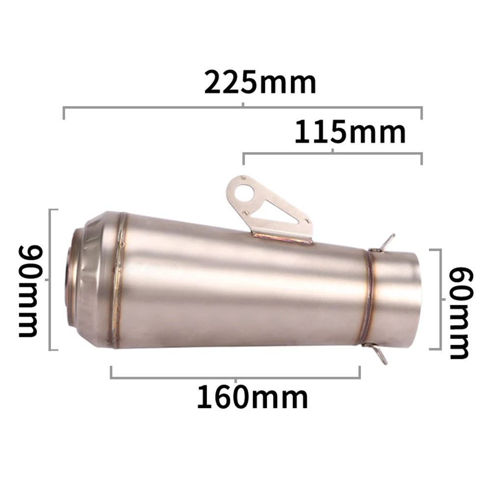 60Mm Motorcycle Exhaust Tail Pipe Universal For Dirt Bike Atv Escape No Db Killer Stainless Steel Exhaust Tips Slip On Or Weld