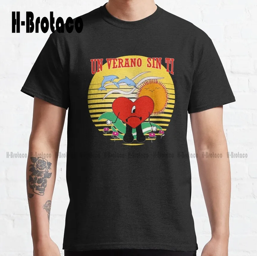 Un Verano Sin Ti A Un Verano Sin Ti S Un Verano Sin Ti Classic T-Shirt Custom Aldult Teen Unisex Digital Printing Tee Shirts Nuovo