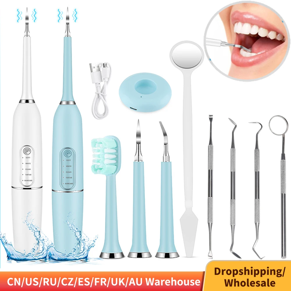 Ultrasuoni Elettrico Sonic Dental Scaler Macchia Tartaro Tartaro Rimozione Sbiancamento Dei Denti Pulizia Spazzolino Elettrico Impermeabile