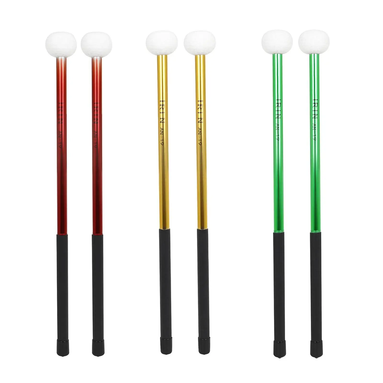 2X Playing Practice Drum Sticks Accessorio A Percussione Robusto Feltro Head Timpani Sticks For Hand Drum Music Education Exercise Drum