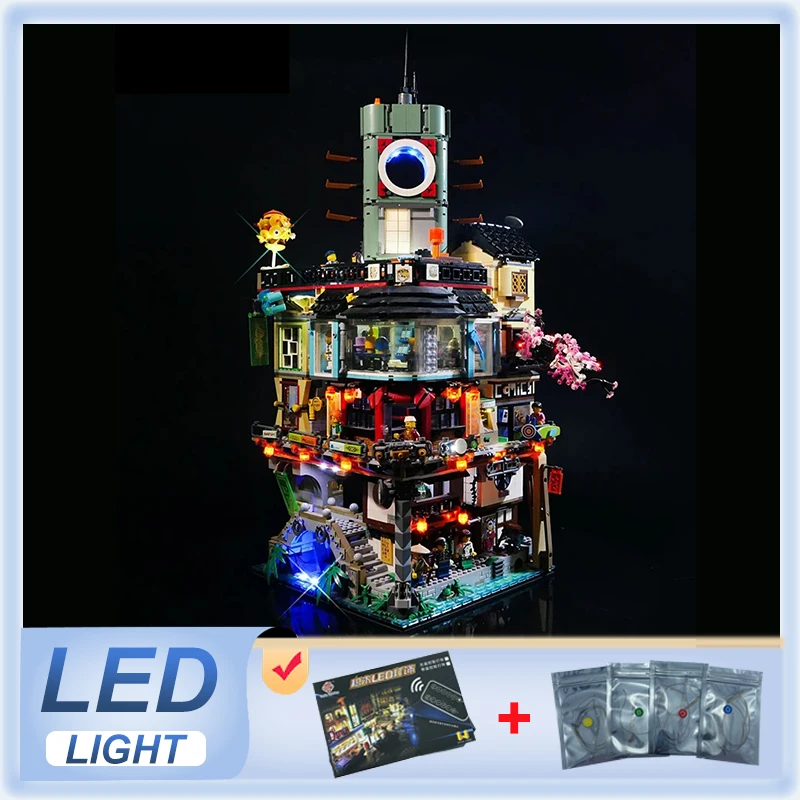 Kit Luci Led Rc Per Lego 70620 Ninjiag City (Solo Luce Led, Senza Modello Di Blocchi)