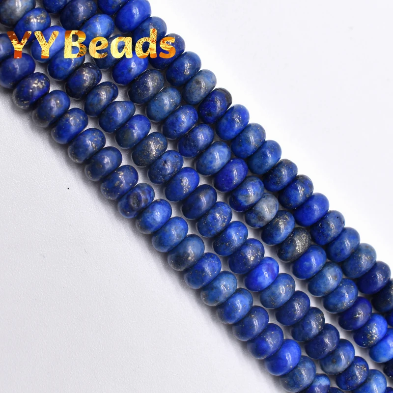 4X6Mm Natural Lapis Lazuli Stone Beads Flat Oval Stone Loose Spacer Beads For Jewelry Making Diy Bracelets Necklace Handmade 15"