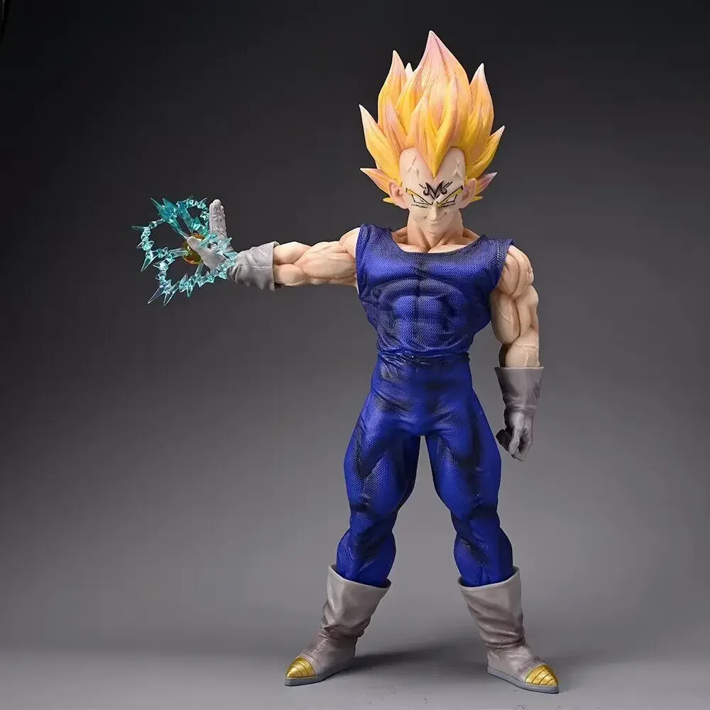 Nuova Super Size Dragon Ball Doppia Testa Intagliata Vegeta Super Saiyan Blue Yellow Hair Vegeta Decoration Con Viso Intercambiabile