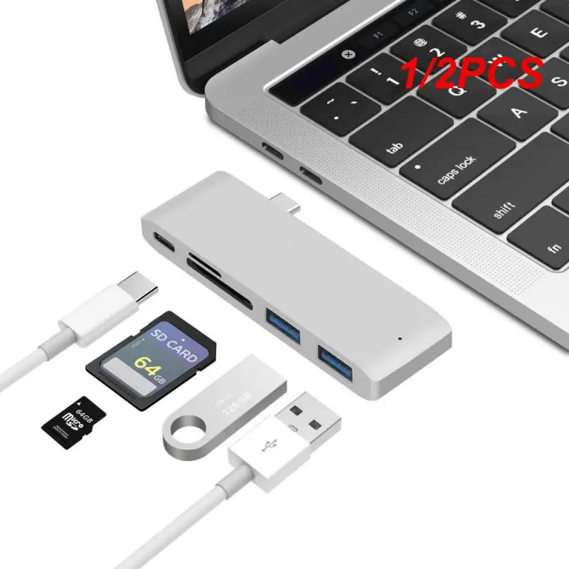 1/2 Pz 3.1 Type-C Hub To Adapter 4K Thunderbolt 3 Usb C Hub Tf Sd Card Reader Slot Pd Per Macbook 16 14 Air 13 M1 Chip