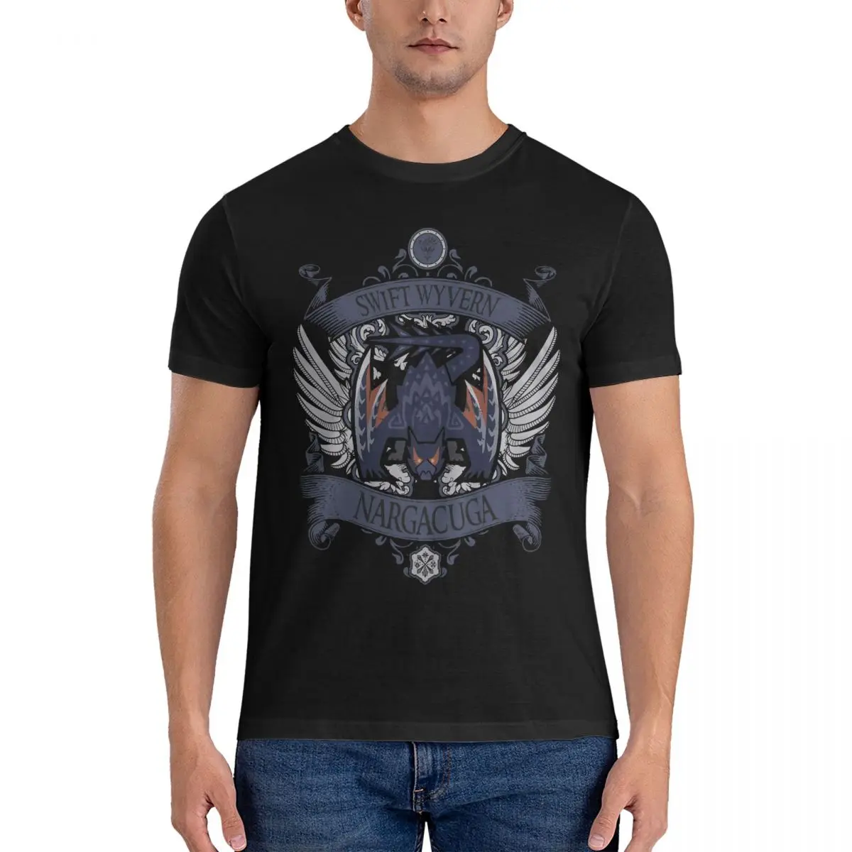 Casual Nargacuga Limited Edition T-Shirt Per Uomo Girocollo Magliette In Cotone Monster Game Hunter World Manica Corta Tees Graphic