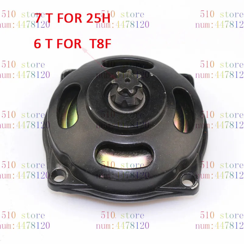 Brand New 6/7 Dente T8F 47Cc 49Cc Campana Frizione/Tamburo Gear Box Housing Misura Per Mini Moto Pocket Bike Quad Atv Parti Di 2017 Brand New