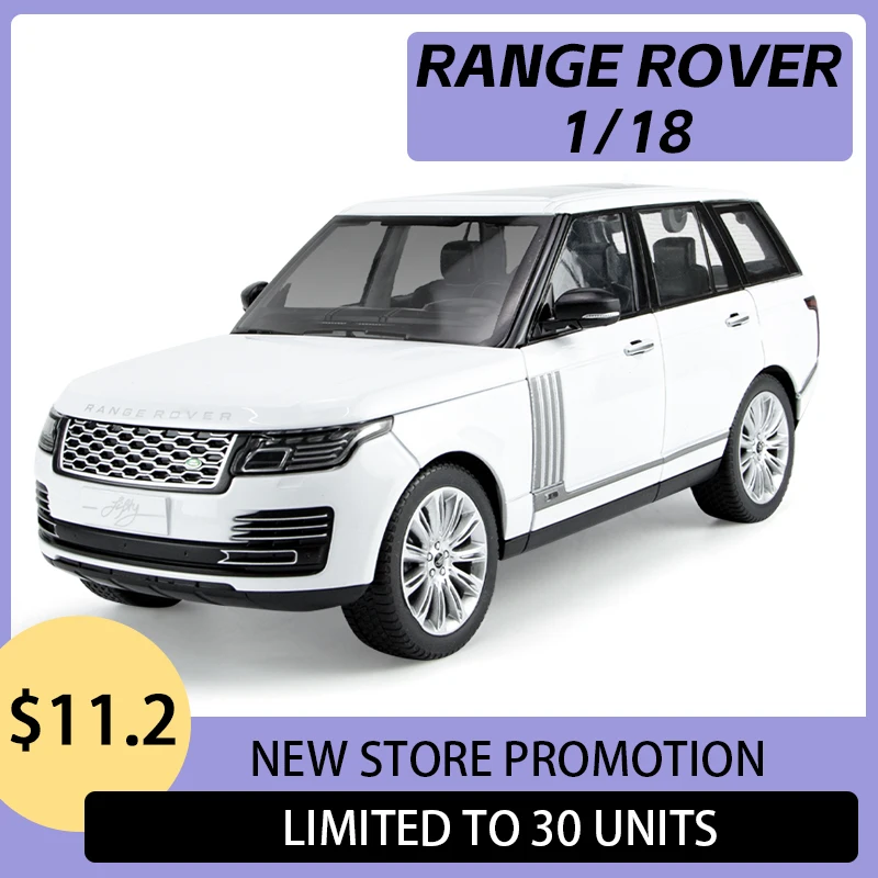 1:18 Range Rover Suv Pull Back Diecast Metal Vehicle Sound Models Car Toy Boy Collection One Piece Hot Wheels Veloce E Furious