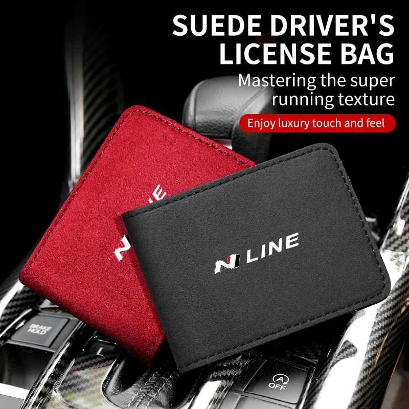 Porta Carte Di Credito Per Patente Di Guida Per Auto Porta Biglietti Da Visita Per Hyundai N Line Performance I30 I40 Sonata Elantra Veloster Kona