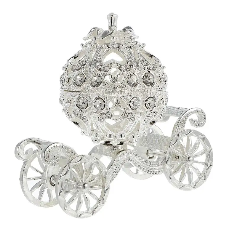 1Pc Pumpkin Carriage Box Compleanno Orecchini In Lega Gingillo Box Centrotavola Decorazione Da Tavolo Decorazione Vintage Carrozza
