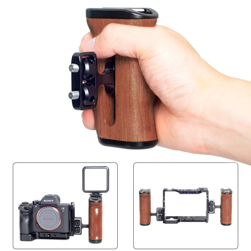 Impugnatura Universale In Legno Per Canon Sony Nikon Fuji Dslr Camera Cage