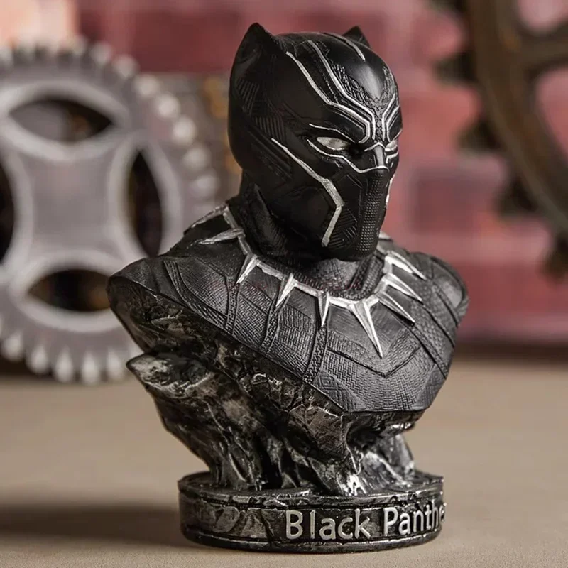 Marvel Hero Black Panther Busto Action Figure Resin Statue Model Anime Figure Home Decor Art Sculpture Crafts Birthday Boy Gifts