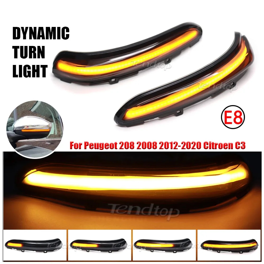 Specchietti Laterali A Led Per Auto Indicatori Di Direzione Dinamici Per Peugeot 2008 208 2013-2020 Per Citroen C3 C4 Cactus 2016