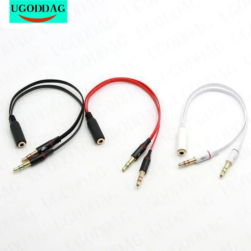 Cavo Audio Da 20Cm 3.5Mm Dual 2 Maschio A Femmina Jack Jack Audio Stereo Auricolare Telefono A Pc Mic Y Splitter Cable