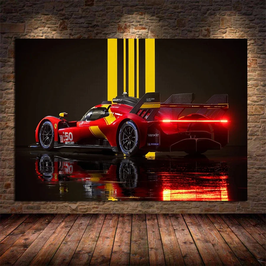 Diamond Painting Le Mans Red 499P Supercar Sports Car 5D Diamond Ricamo Full Diamond Mosaic Cross Stitch Decoration