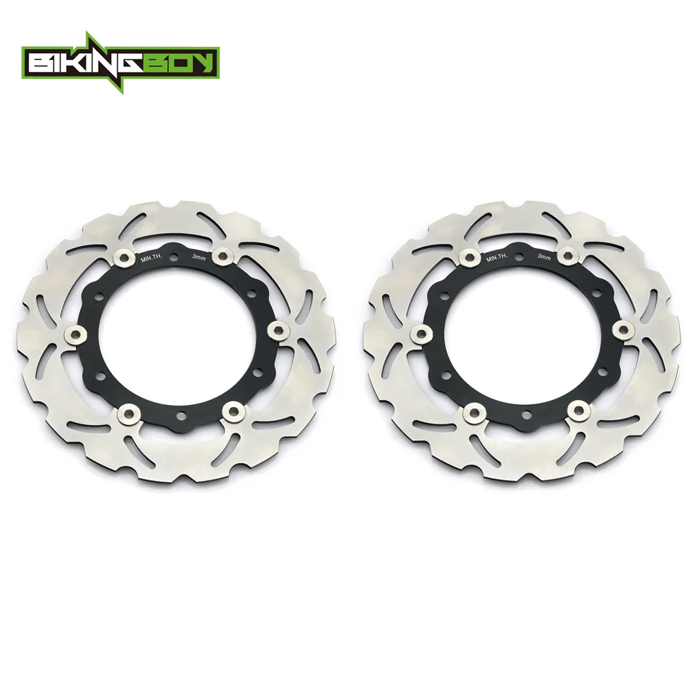 Bikingboy Per Yamaha Xp 500 T-Max 2008 2009 2010 2011 Xp500 Tmax Abs 08-11 Dischi Freno Anteriori Dischi Dischi Rotori Acciaio Inossidabile 267Mm