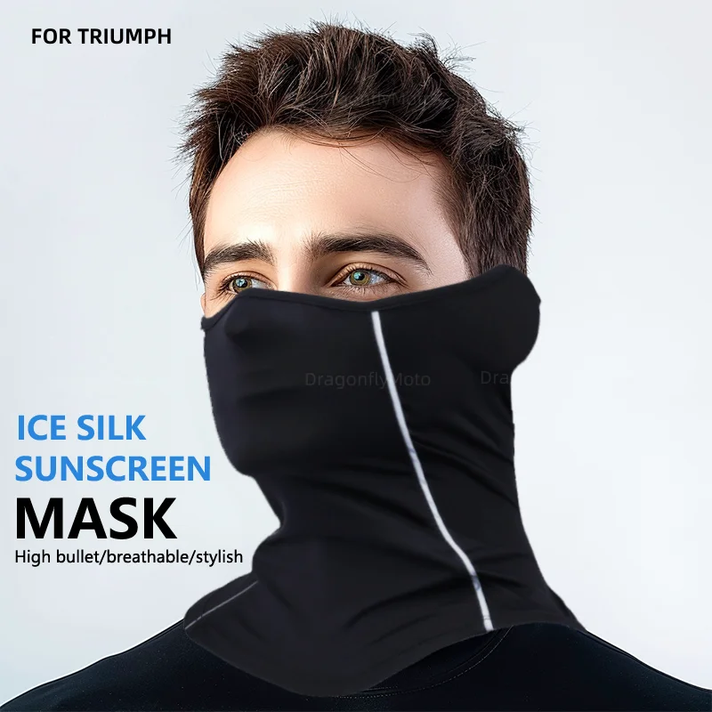 Per Triumph Speed Four 600 Speed Triple R Rs S Twin Speedmaster Moto Riflettente Nigh Riding Half Face Mask Summer Ice Silk