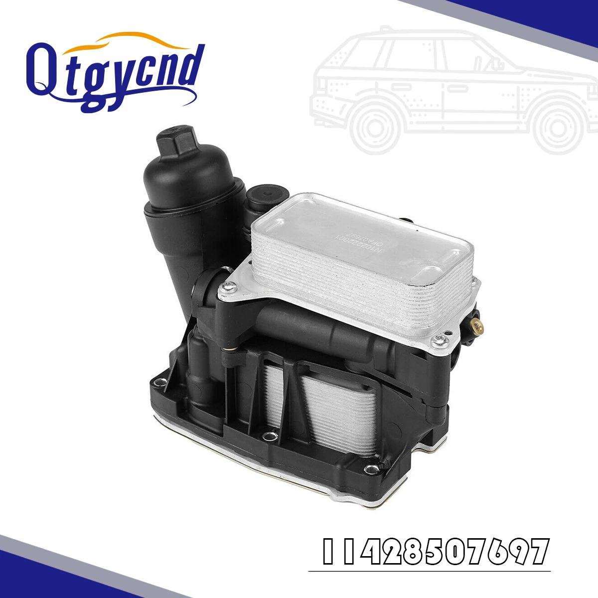 11428507697 Car New Engine Oil Filter Assembly Housing & Cooler Per Bmw Series X3 X5 N47 N57 F15 F25 2010-19