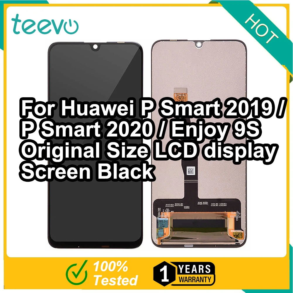 Teevo Lcd Per Huawei P Smart 2019 Con Cornice Cof / Huawei P Smart 2019/P Smart 2020/Enjoy 9S Display Touch Screen Nero