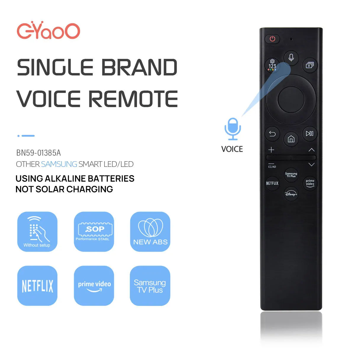 Bn59-01385A Voice Smart Tv Remote Per Samsung 2021 Qled 4K 8K Crystal Series Smart Tv Q60A Q70A Q80A Qn90A Qn800A Senza Solare