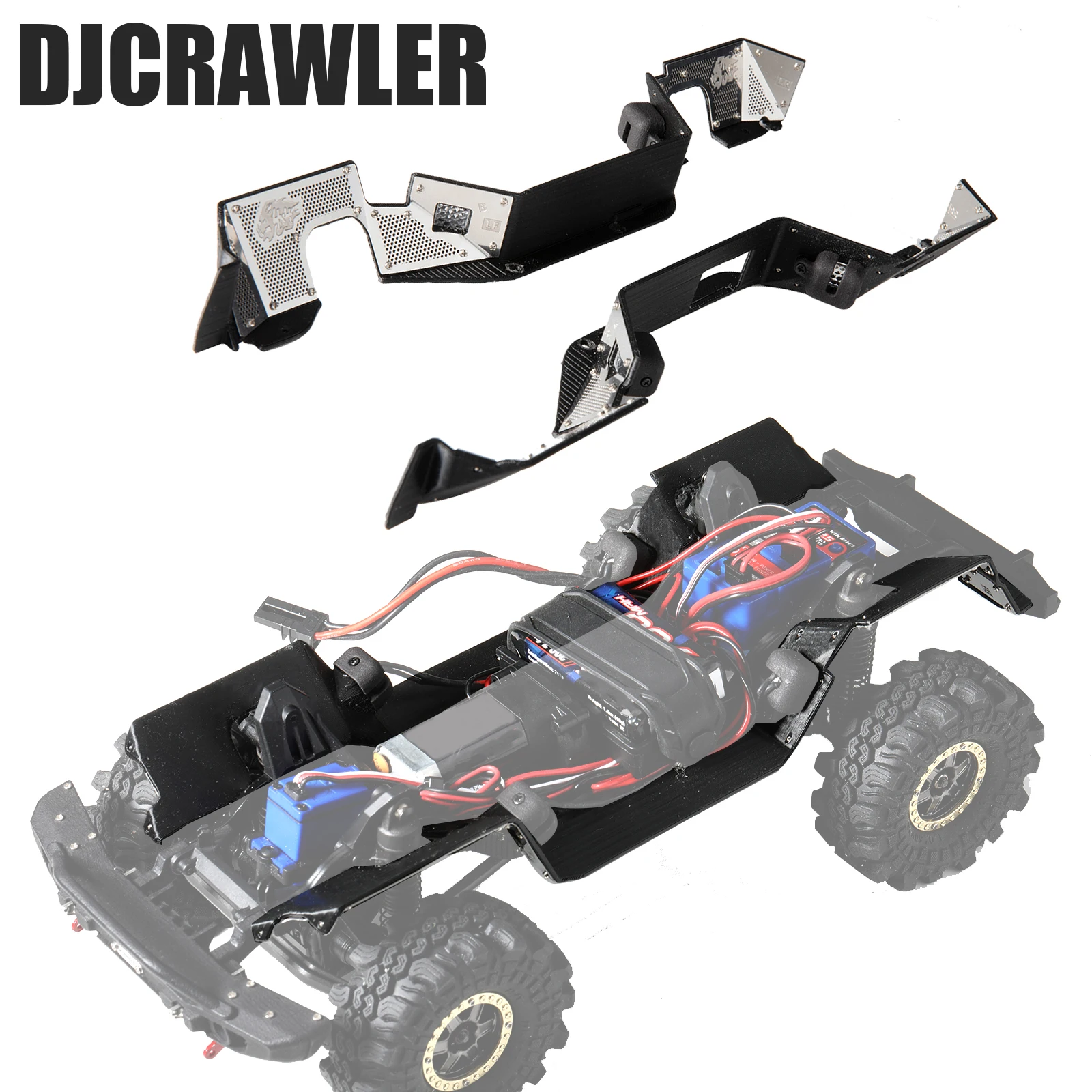 Djc Fender Metal Decoration Shield Flat Chassis Closure Parafango Per Trx4M Bronco Upgrade Parts Accessori