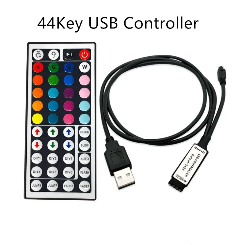 Smd 2835 5050 Rgb 5V 12V 24V Usb Led Rgb Controller Per Usb Led Strip Light Led Strip Controller Telecomando Wireless