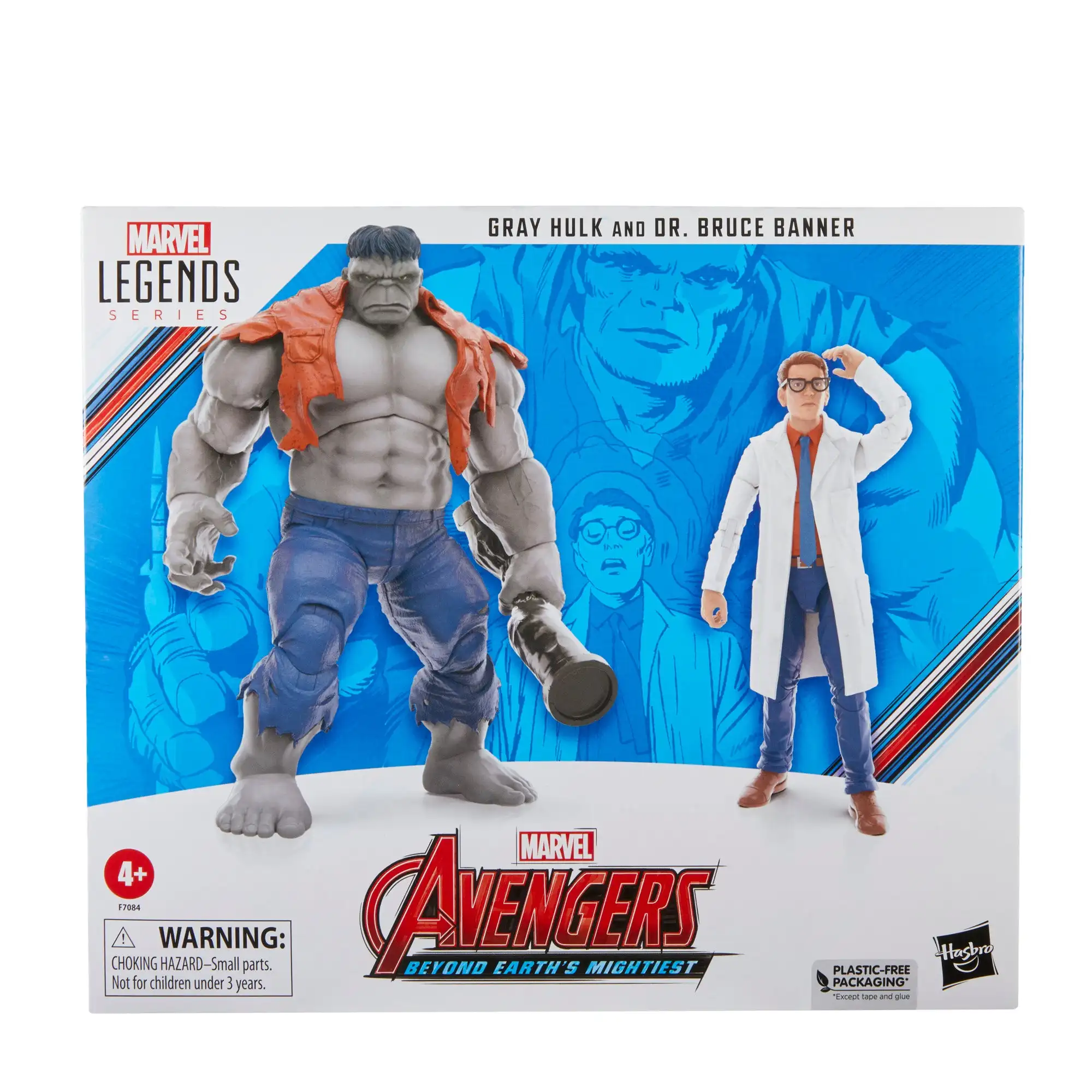 2 Pezzi Marvel Legends Marvel 60Th Anniversary Figures Grey Giant Hulk Dr. Bruce Banner Double Set Action Figurine Giocattoli Regali