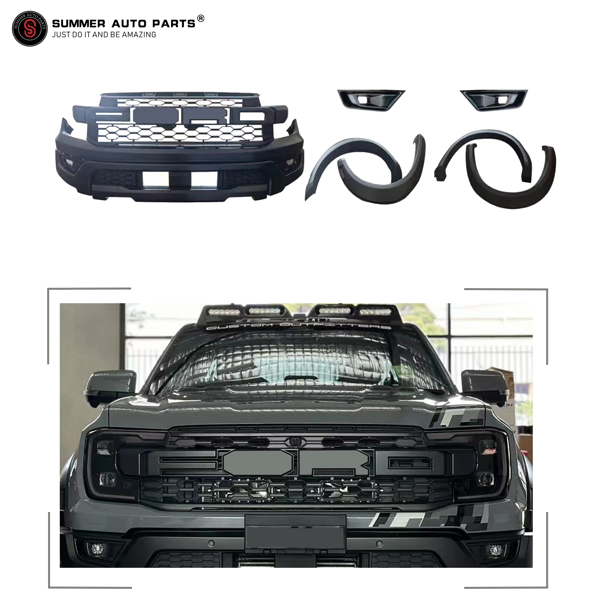 Parti Del Veicolo Accessori Per Auto Griglia Modificata Ranger Led Griglia Anteriore Per Auto Bull Bar Ford Ranger Body Kit Upgrade