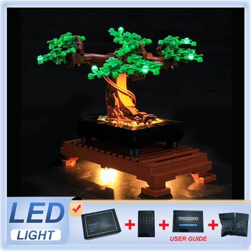 Albero Bonsai Lego 10281 Compatibile Con Luce A Led (Solo Luce A Led, Senza Blocchi Di Costruzione)