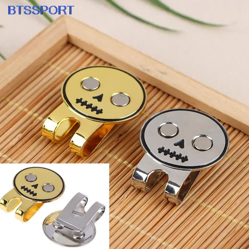 1Pc Ball Marker Magnetic Golf Ball Mark Skull Design Hat Clip Magnet Golf Mark Cap Clip Halloween Cool Design Accessori