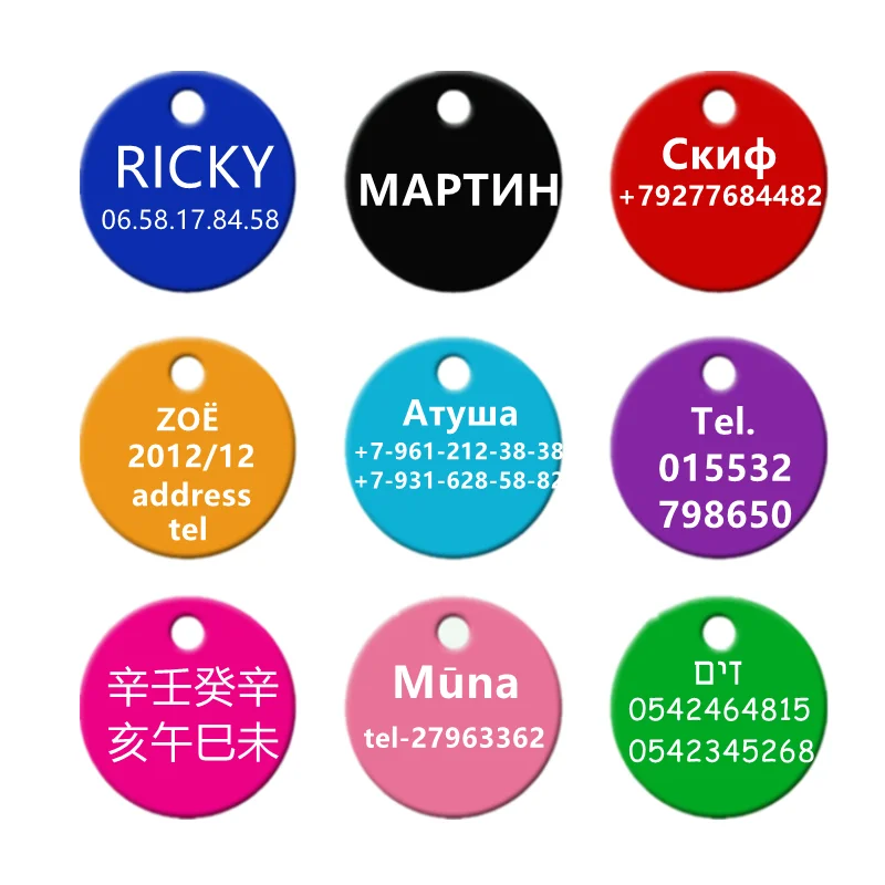 2 Pz Incisione Laser Gratuita Pet Dog Id Tag Cat Puppy Nome Tag Ciondolo Personalizzato Animali Domestici Tag Collare Anti-Perso Targhetta