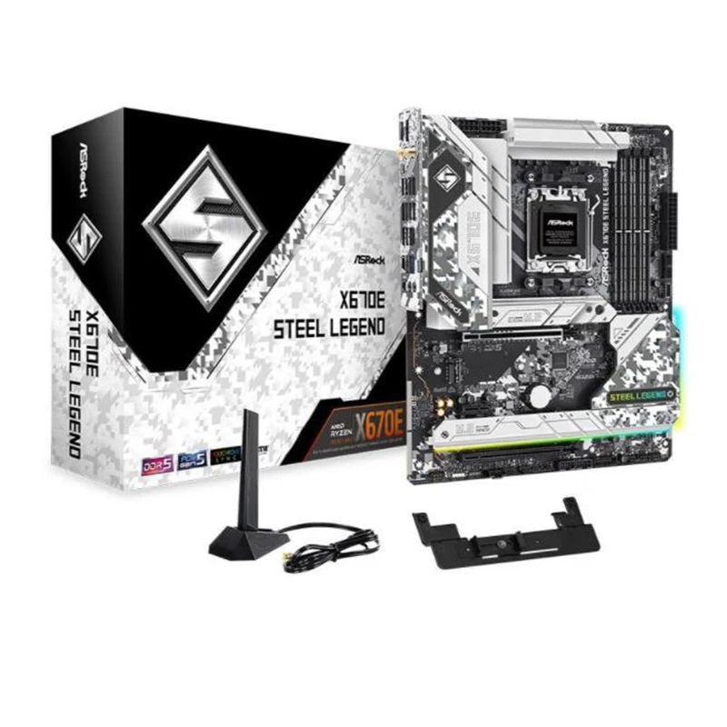 Nuovo Per Presa Scheda Madre Asrock X670E Steel Legend Am5 Per Scheda Madre Amd X670 Desktop Originale Pci-E 5.0 M.2 Sata3