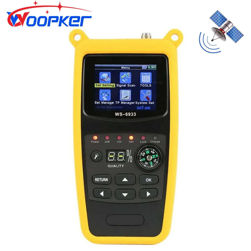 Woopker Ws-6933 Sat-Finder Hd Dvb-S Dvb-S2 Misuratore Di Segnale Satellitare Digitale 8Psk