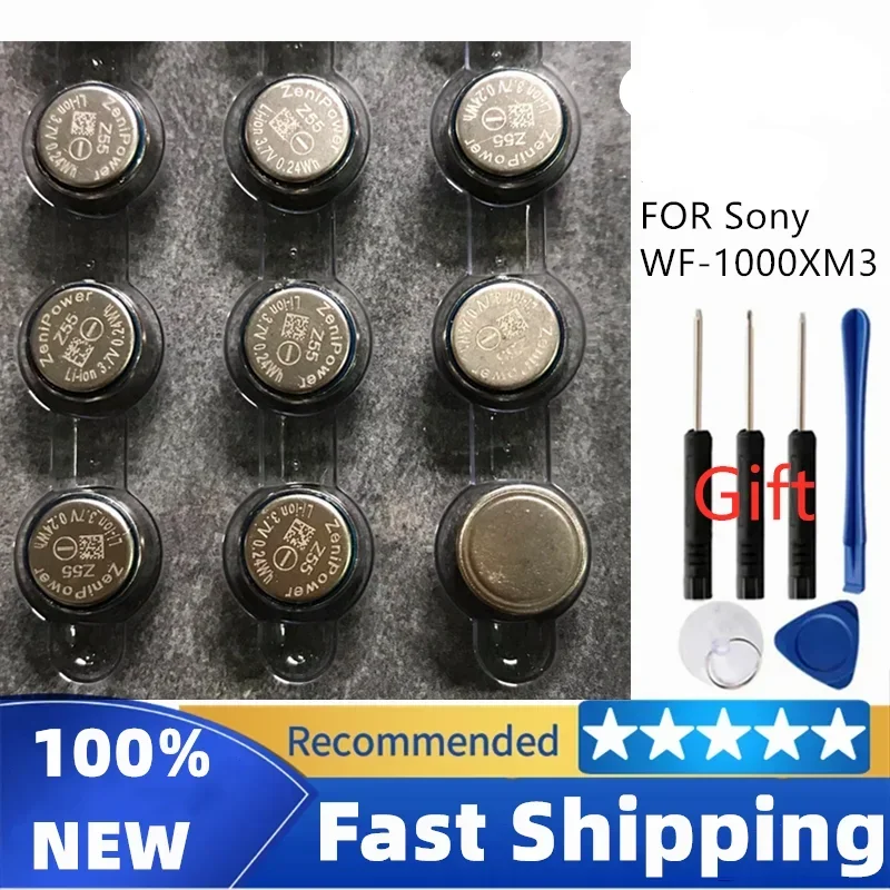 Batteria Originale Per Sony Wf-1000Xm3 Wf-Sp900 Wf-Sp700N Wf-1000X Zenipower Z55 Batteria Tws Auricolare 3.7V 65Mah Cp1254