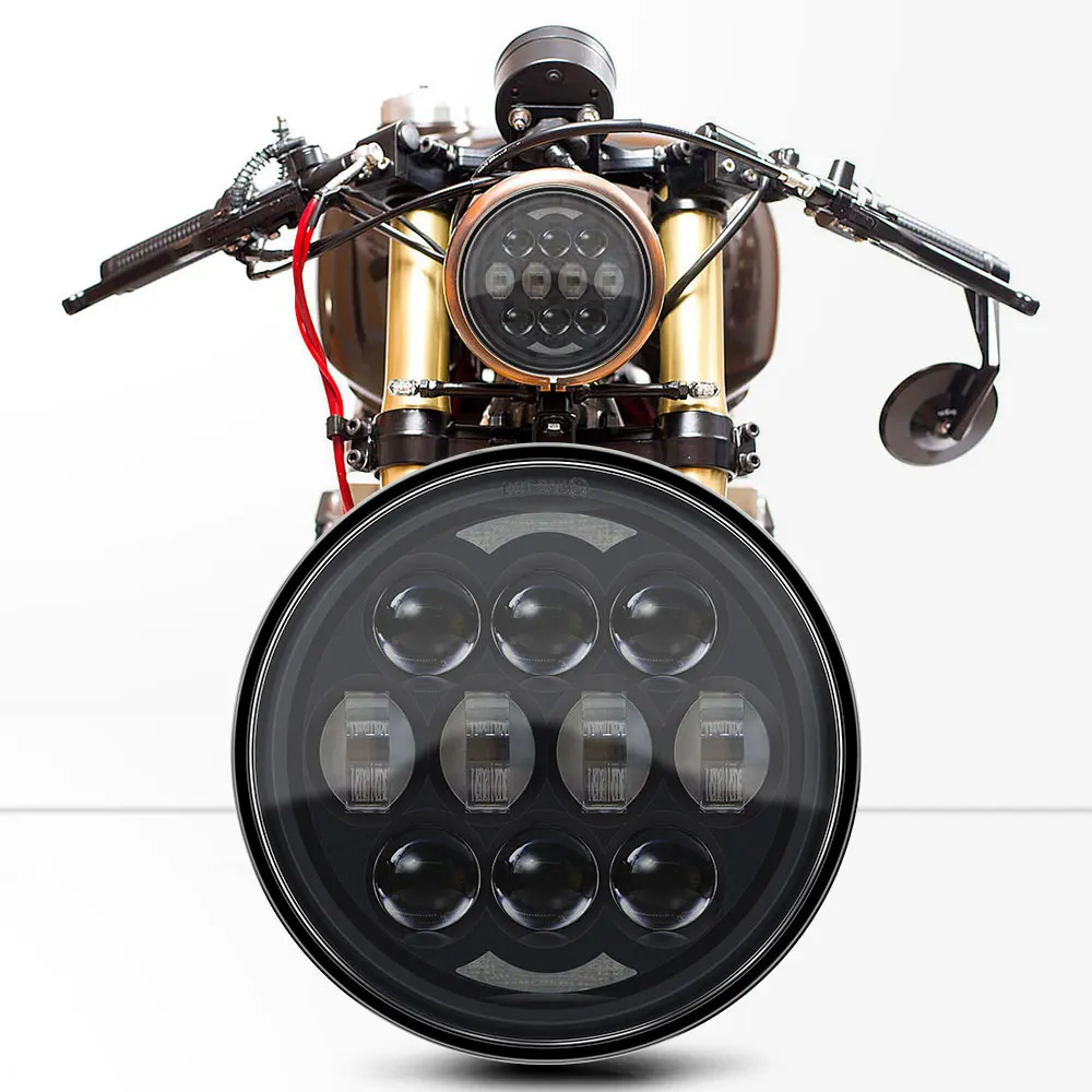 5 3/4"Inch Iron 883 Dyna Headlamp 5.75 Led Headlight Drl For Triumph Rocket Iii 3 Speed Tripl & Street Triple 5.75&Quot