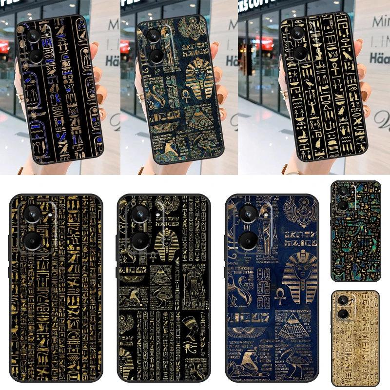 Antico Hieroglyphic Egiziano Per Realme C35 C55 C30 C31 C33 C25S C21Y C11 C15 Gt Neo 5 3T 3T 8 9 11 10 Pro Plus Case
