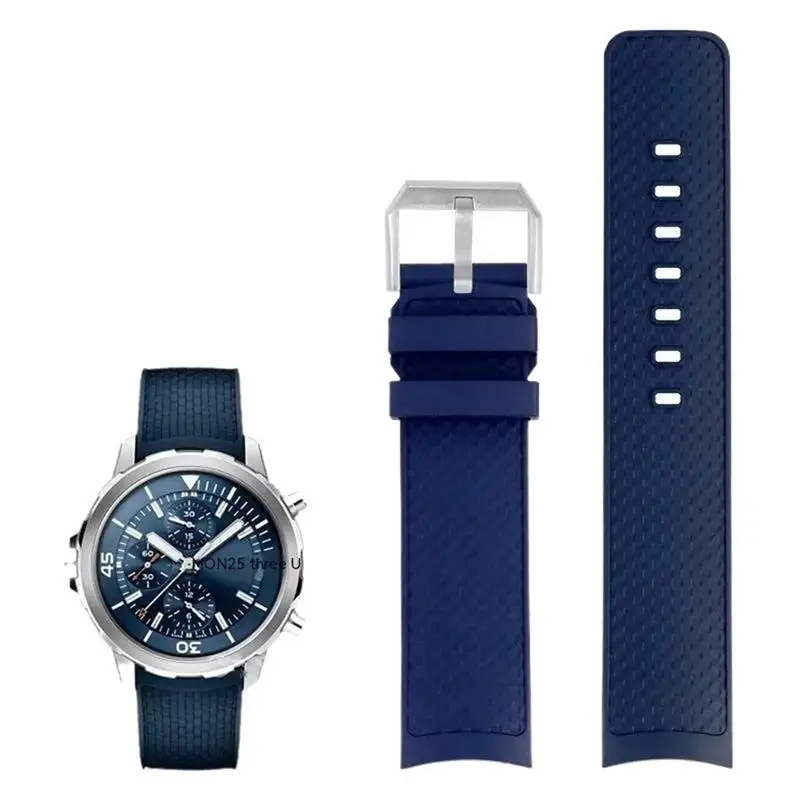 Cinturino In Fluorurubber Fkmbd Per Iwc Aquatimer Family Adventure Di Darwin Iw376803 Iw379503 Cinturino Per Orologio A Sgancio Rapido Da 22Mm Da Uomo