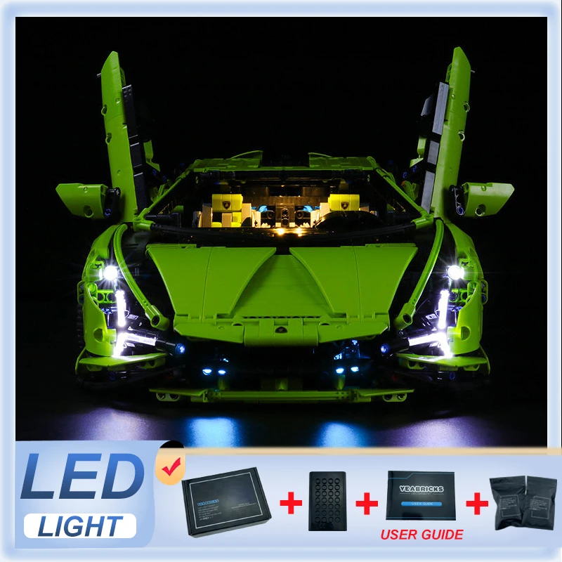 Luce A Led Compatibile Lego 42115 Lamborghini Sian Fkp 37 (Solo Luce A Led, Senza Blocchi Di Costruzione)