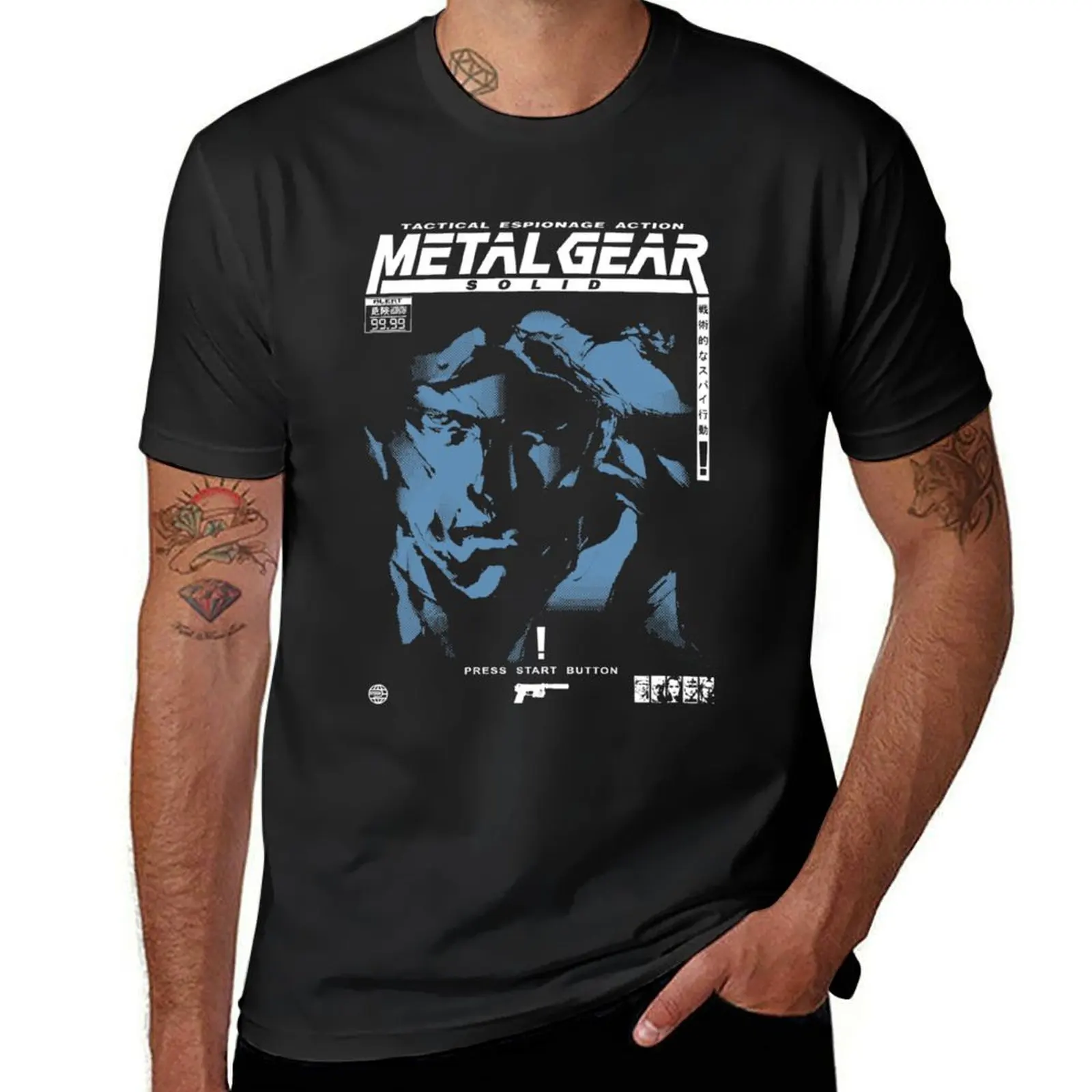 Mgs1-T-Shirt Snake T-Shirt Manica Corta Ad Asciugatura Rapida Per Uomo