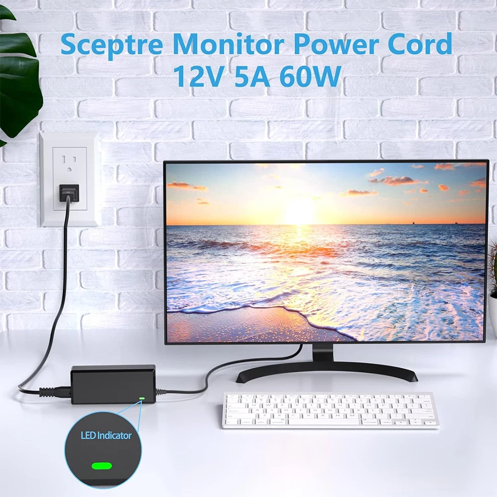 Adattatore Ca Di Alimentazione Per Monitor 12V Per Sceptre Lg Monitor Power Scettro Series 32 "30" 27 "24" 22 "20" 19 "E248W E225W E205W E275W