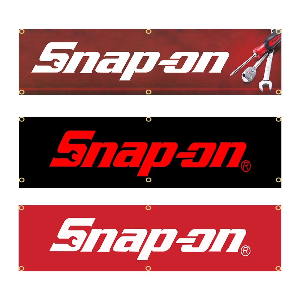 60 X240Cm Snap On Tools Banner Car Flag Poliestere Stampato Garage O Arazzo Decorazione Esterna