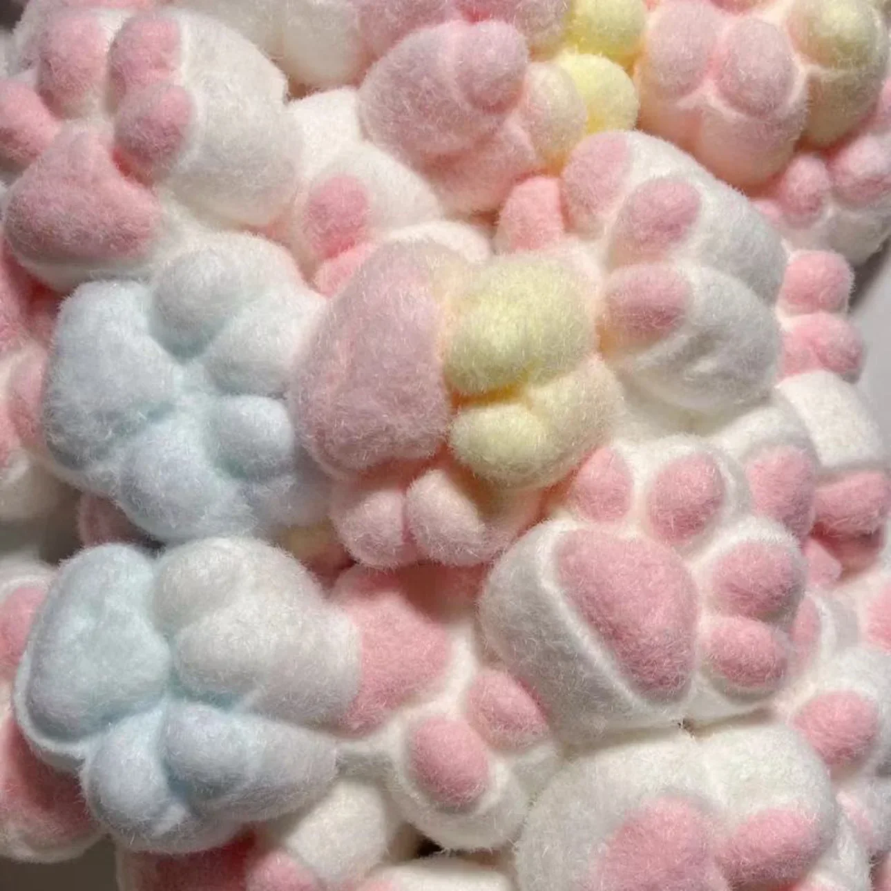 Squishy Mushy Silicon Mochi Toy 0.1Kg Soft Chubby Puffy Colorful Fuzzy Cute Cat Paw Squishy Hand Relax Relief
