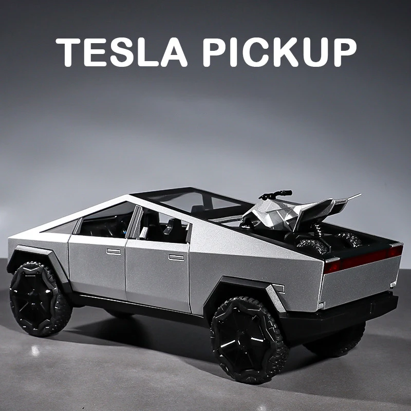 1:32 Tesla Cybertruck Car Model Alloy Car Die Cast Toy Car Model Sound And Light Children'S Toy Collecties